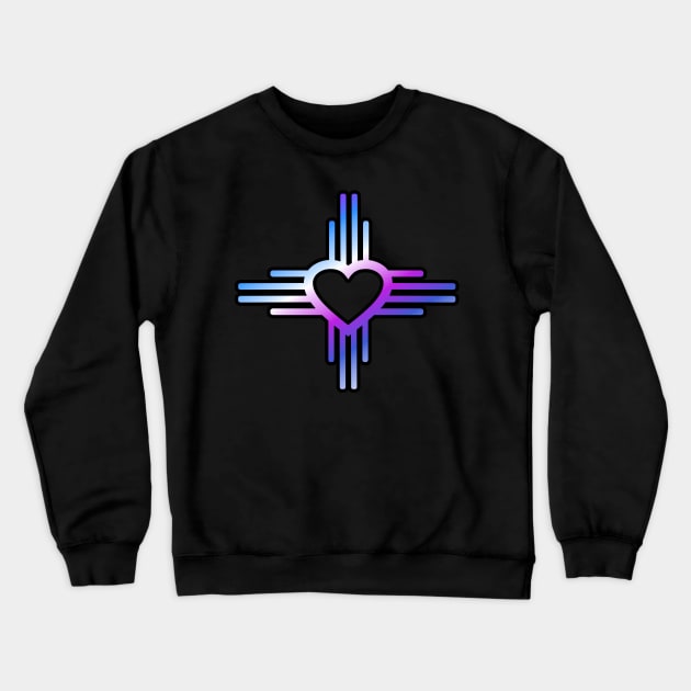 Zia heart Crewneck Sweatshirt by Carlosj1313